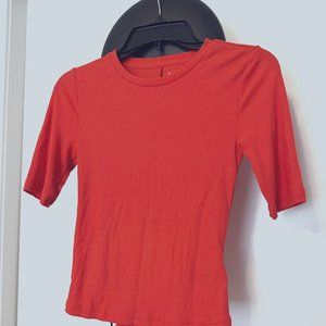 Gap rib tee with cutout back